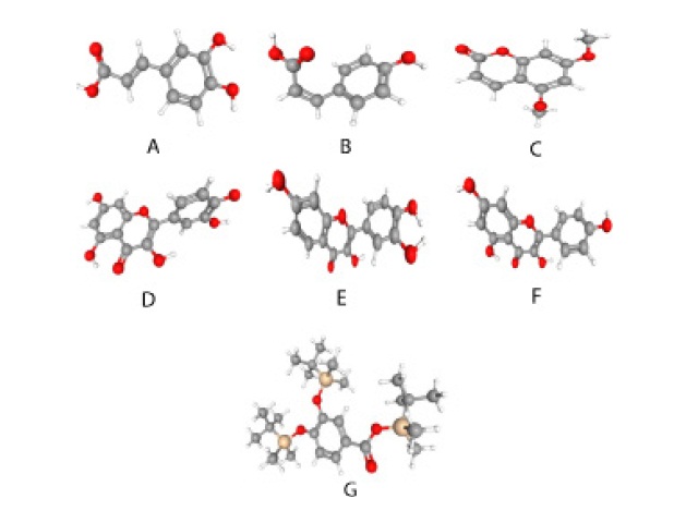 Structure of compounds present in Carica papaya