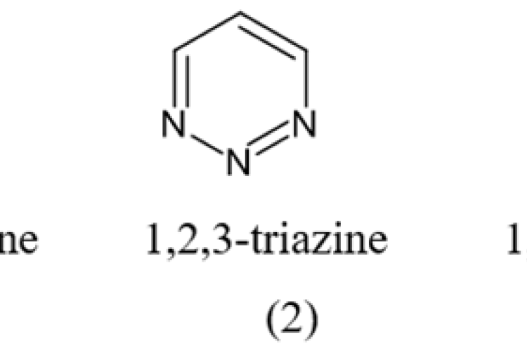 Isomeric forms of triazine (1), (2), and (3)