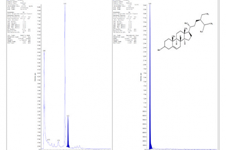 Stigmasterol: Asparagus officinalis, ethanolic extract