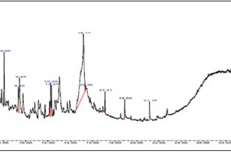 GC‑MS analysis of bioactive compounds in the methanol extract of Clerodendrum viscosum leaves