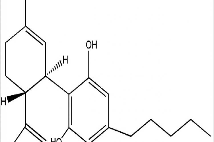 Chemical structure of cannabidiol