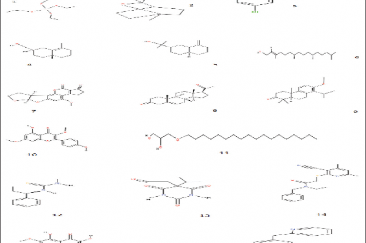 Chemical structure of identified compounds from Scambiosa columbabria