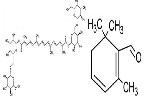 Components of saffron (a) Crocin (b) Safranal