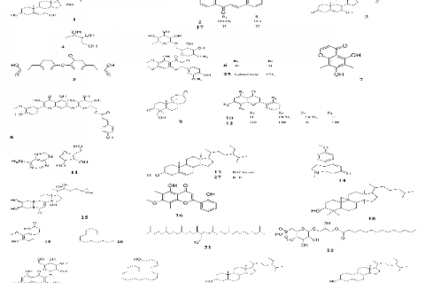 Dereplicated metabolites from LC-HR-ESIMS analysis of Trianthema portulacastrum and Aizoon canariens different fractions