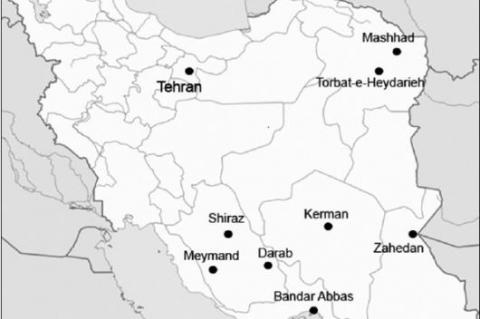  Cultivation locations of collected Ajwain samples in Iran