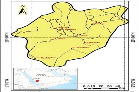 Map of Al Bahah region